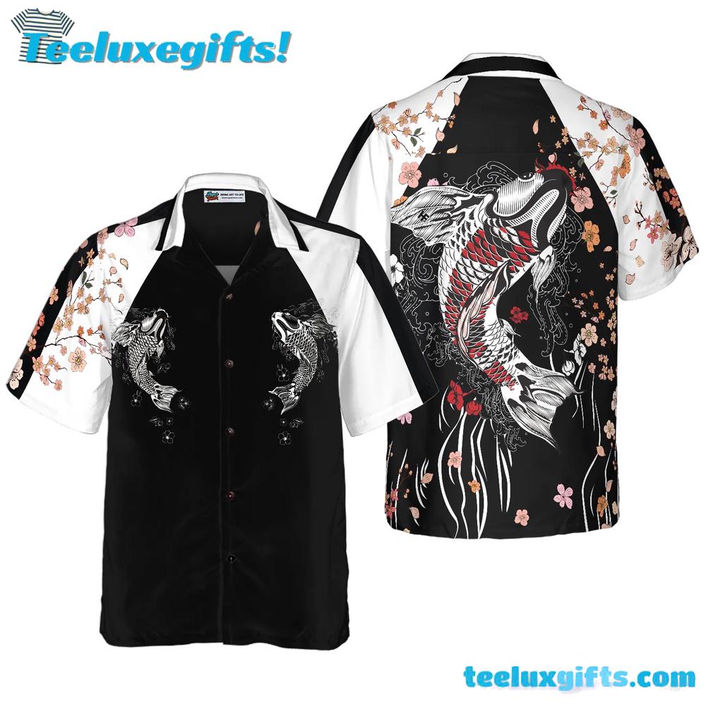 Sukajan Style Koi Fish Hawaiian Shirt