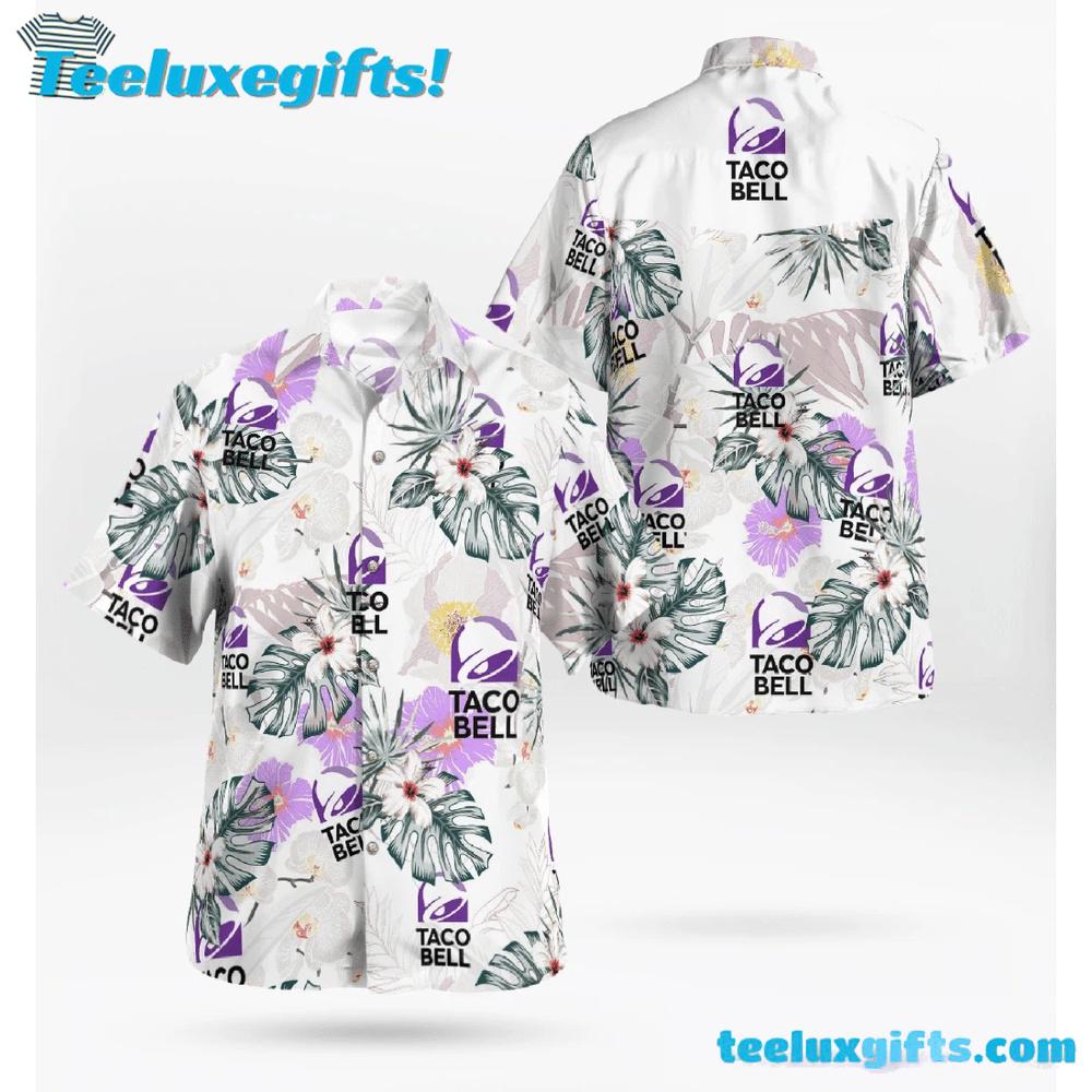 Taco Bell D Flowery Hawaiian Shirt