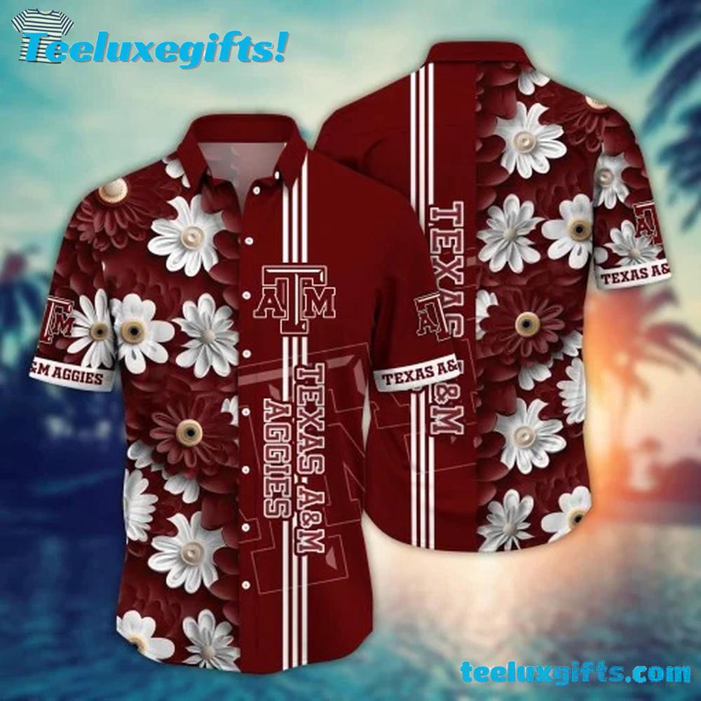 Texas A&M Aggies Flower Hawaii Shirt