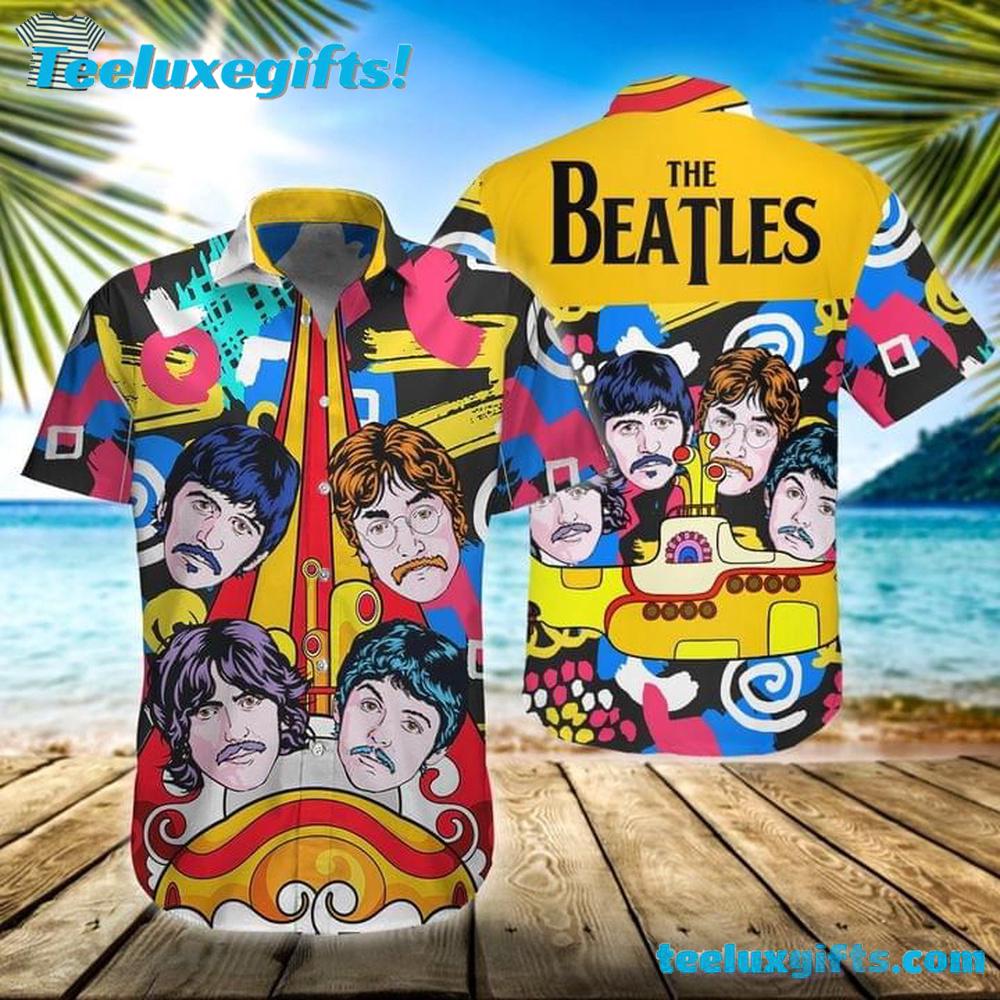 The Beatles Classic Rock Yellow Submarine Summer Hawaiian Shirt