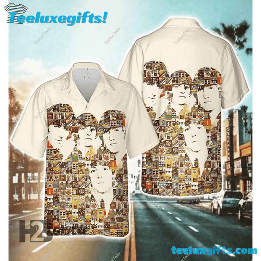 The Beatles John Lennon Classic Rock Music Pattern Summer Hawaiian Shirt