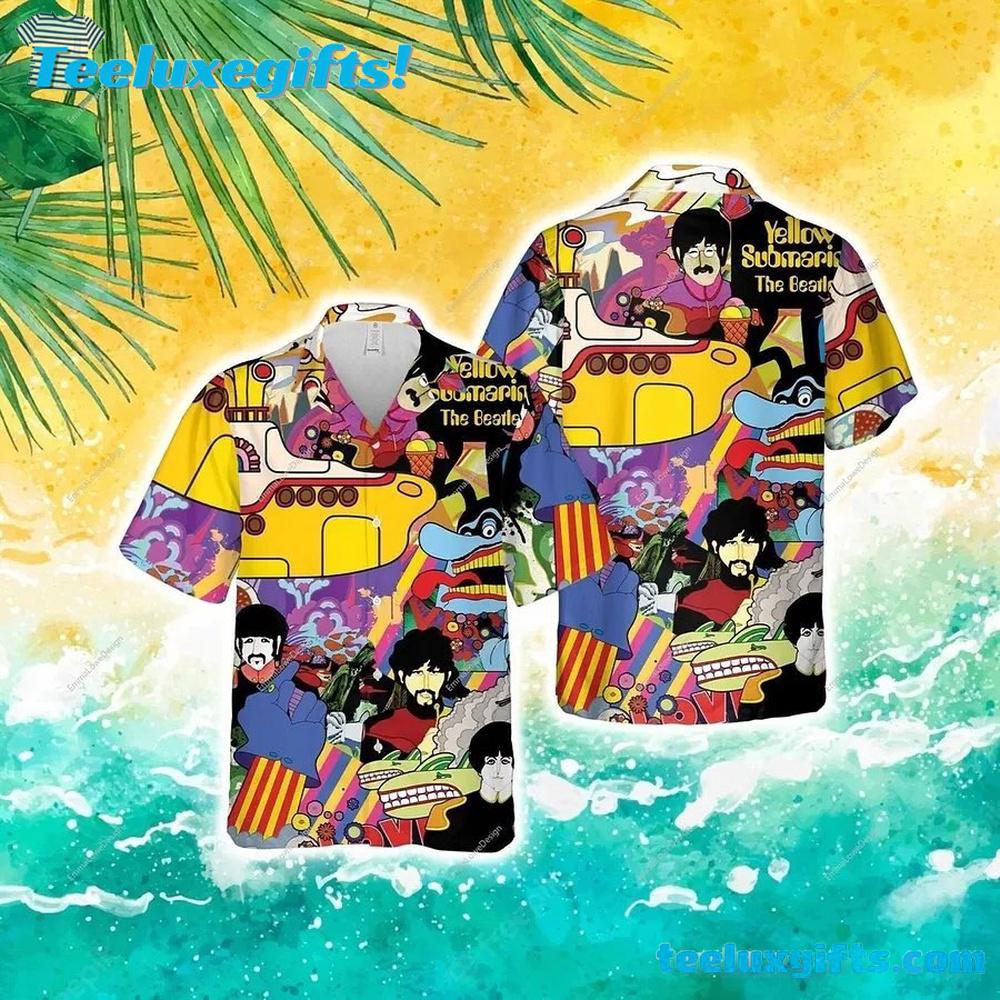 The Beatles Yellow Submarine 3D Beach Summer Hawaiian Shirt