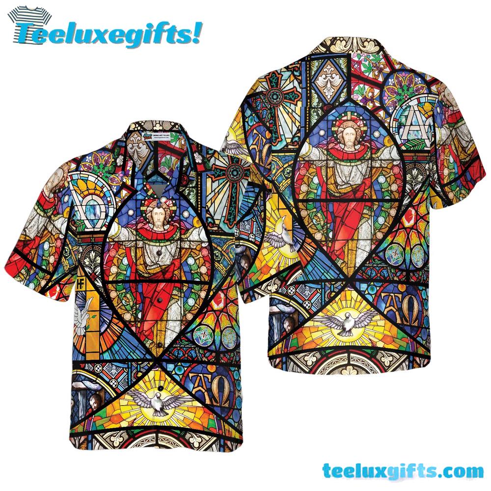 The Resurrection Of Jesus Colored Pattern Hawaiian Shirt