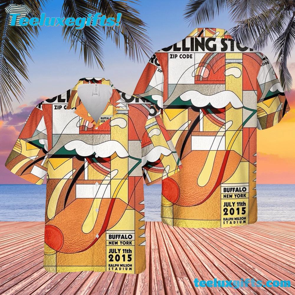 The Rolling Stones Buffalo New York Summer Aloha Hawaiian Shirt