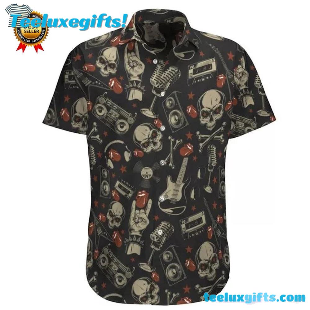 The Rolling Stones Gear Up Hawaiian Rock Shirt - RockAloha