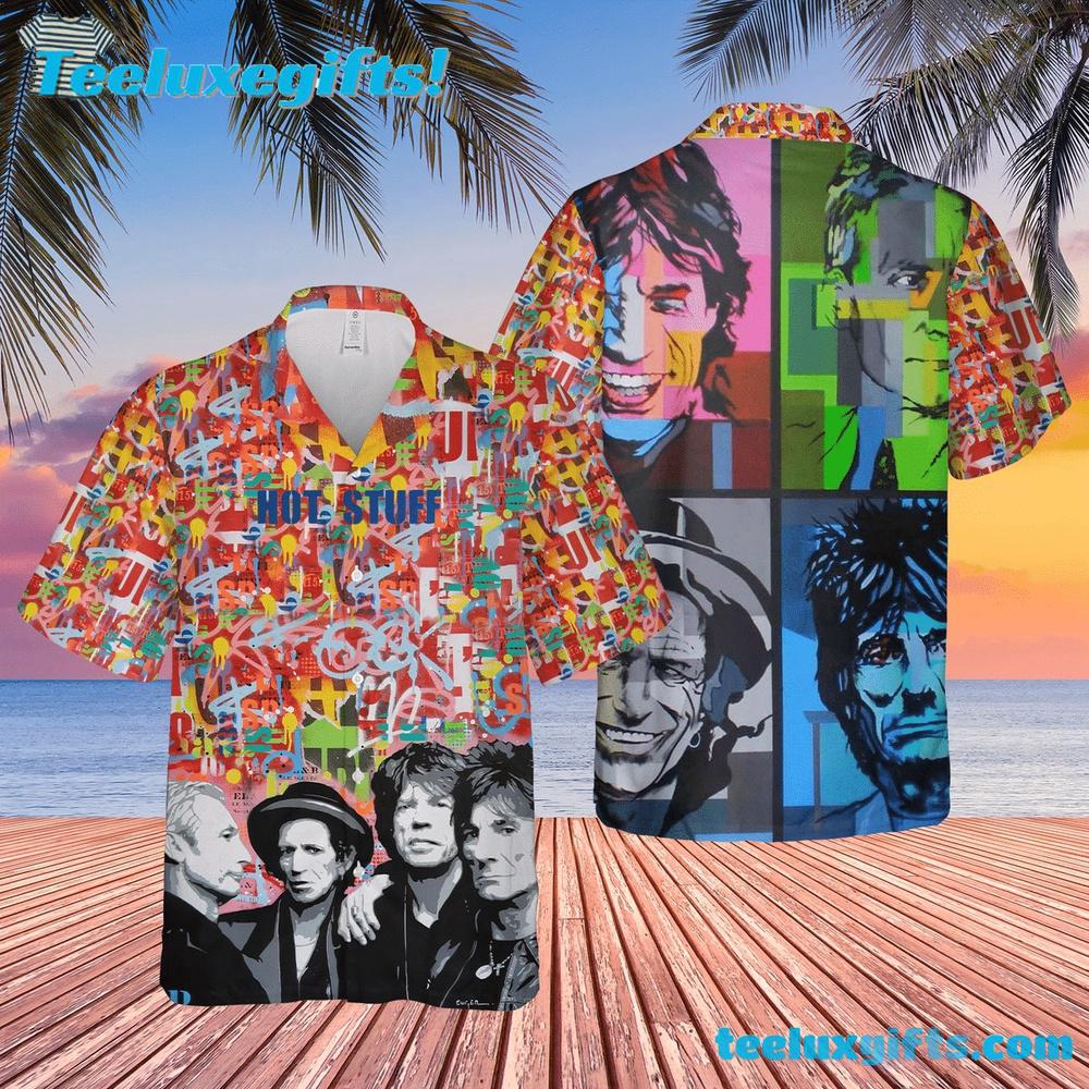The Rolling Stones The Rock ‘N Roll Legend Colorful Pattern Summer Aloha Hawaiian Shirt