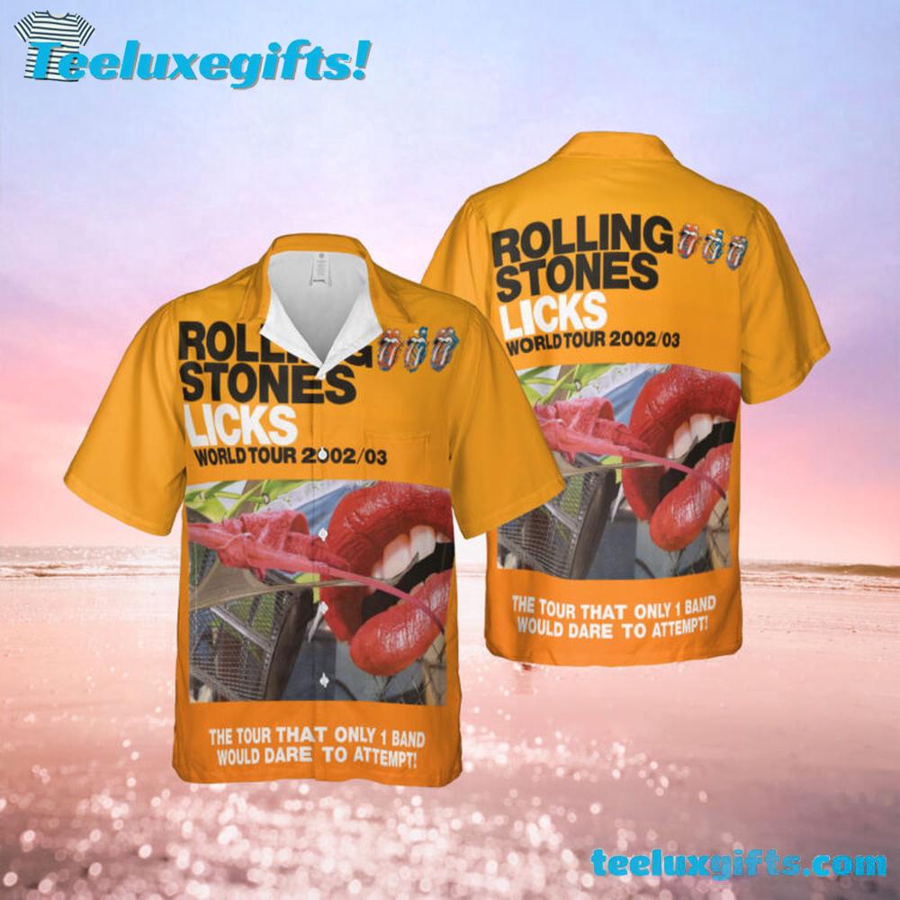 The Rolling Stones World Tour 0203 Summer Aloha Hawaiian Shirt