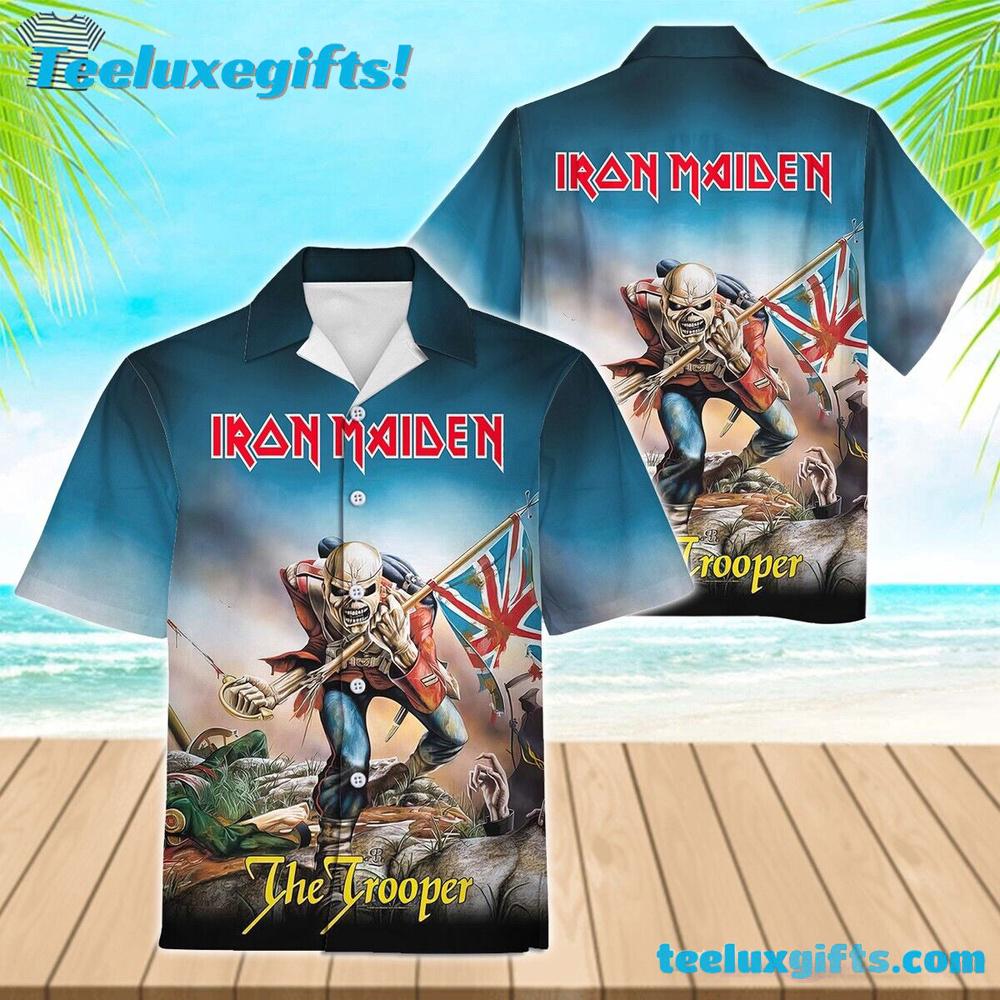 The Trooper Iron Maiden Band Summer Aloha Hawaiian Shirt