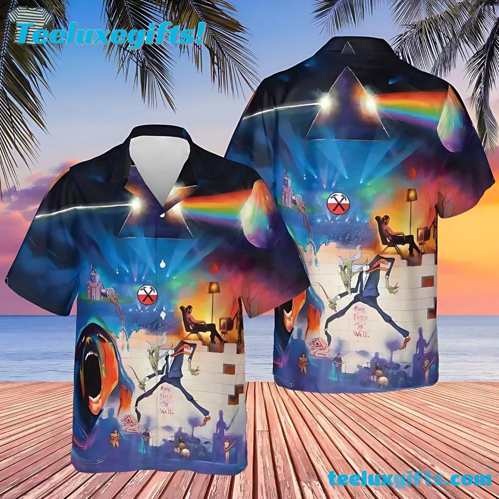 The Wall Rainbow Illusion Pink Floyd Summer Hawaiian Shirt