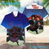 Thin Lizzy Black Rose Casual Summer Hawaiian Shirt