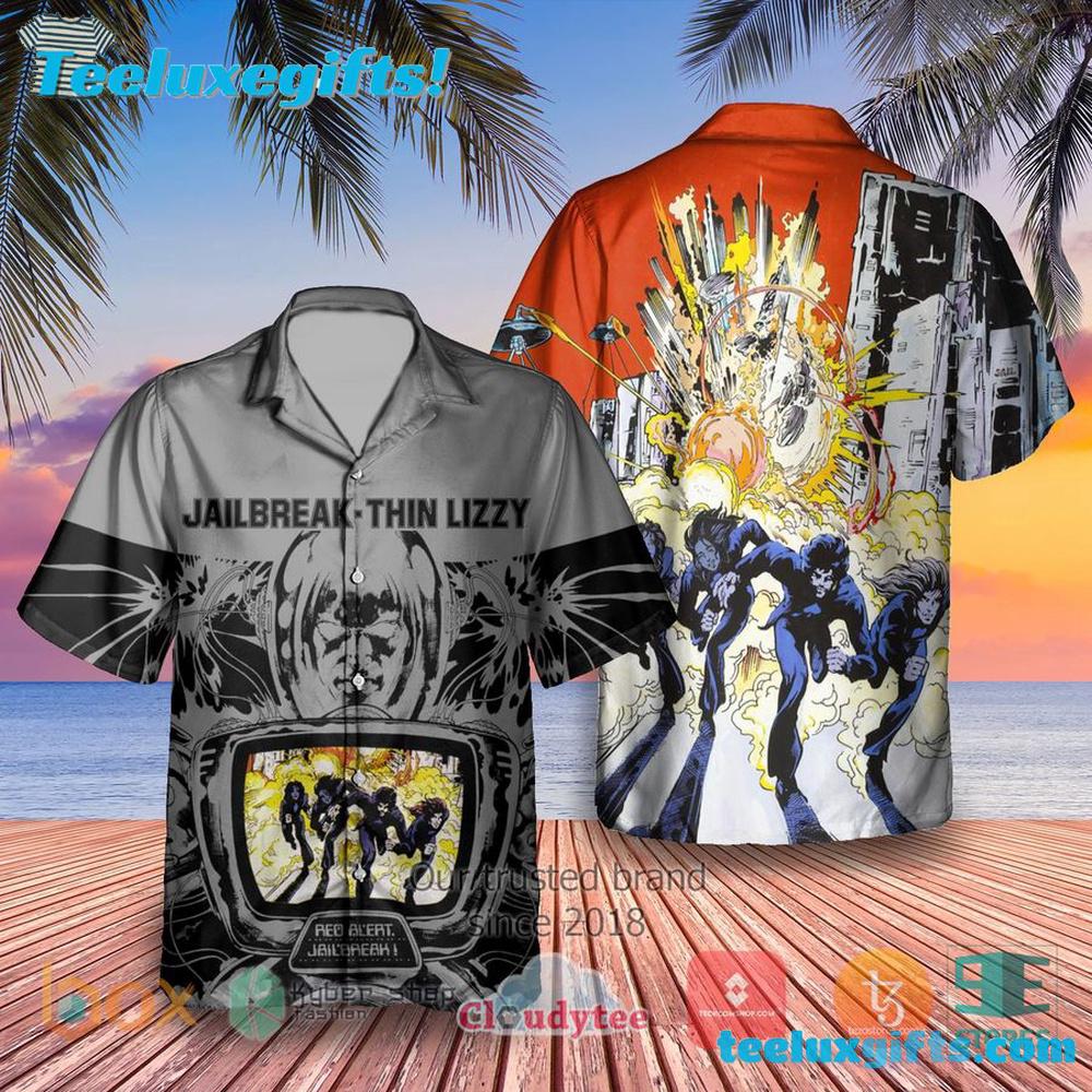 Thin Lizzy Jailbreak Album Summer Hawaiian Shirt