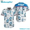 Tropical Palms Natural Light Hawaiian Shirt