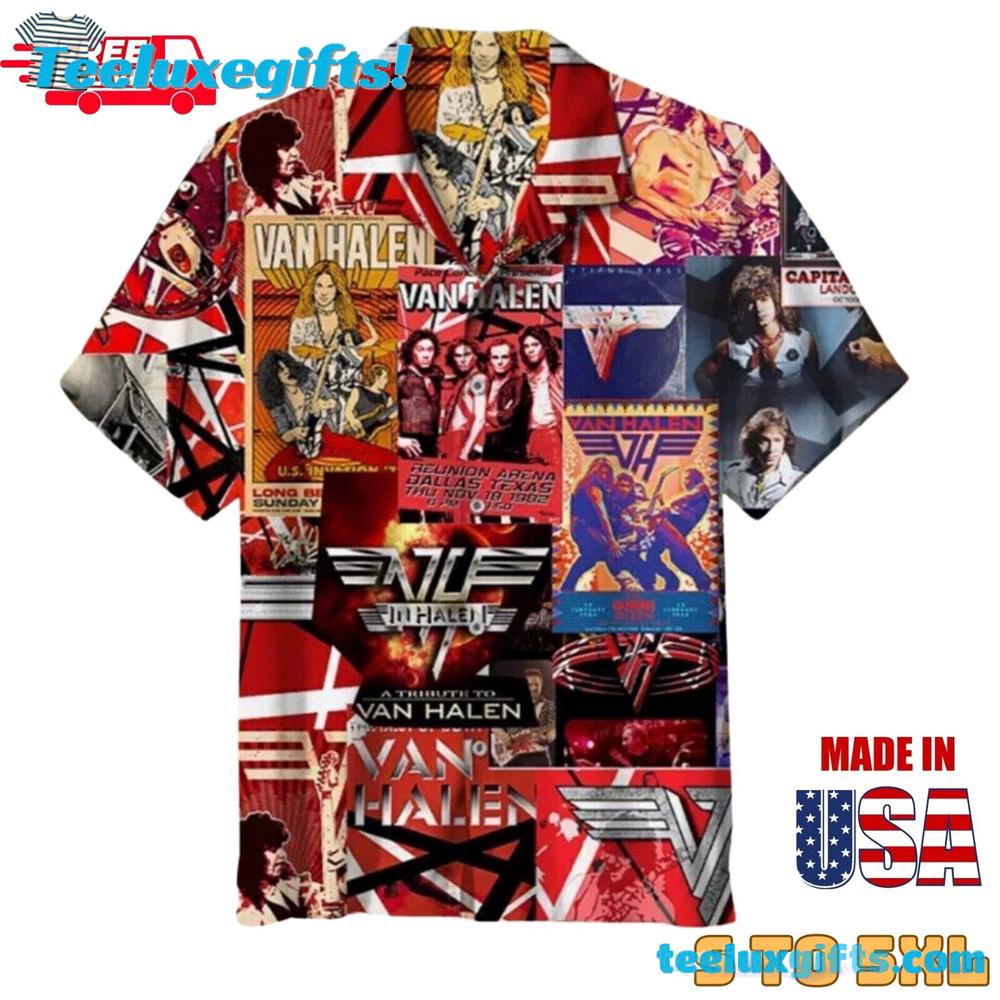 Van Halen Album Rock Band Collectible Summer Hawaiian Shirt