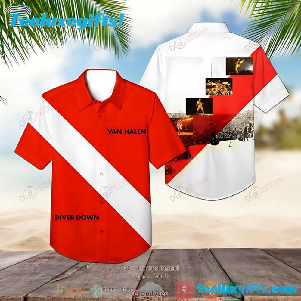 Van Halen Band Diver Down Summer Hawaiian Shirt