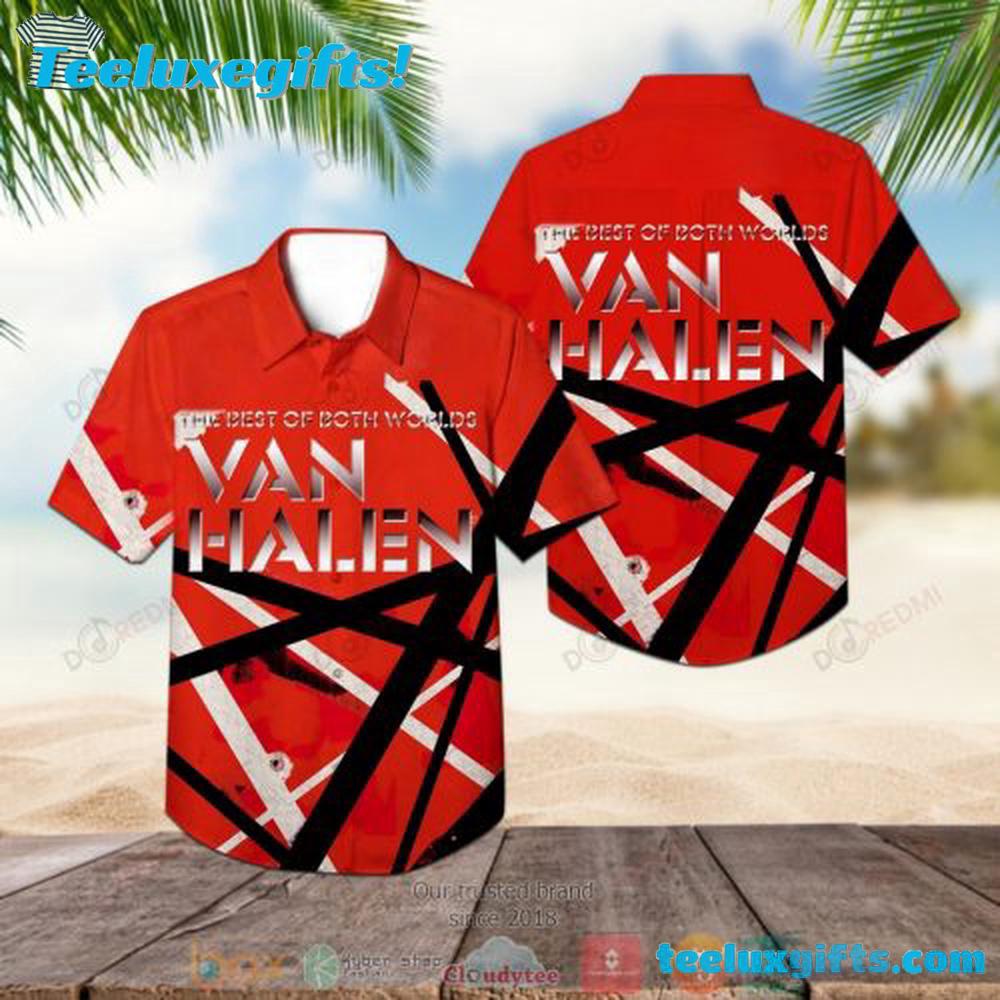 Van Halen Band The Best Of Both Worlds Summer Hawaiian Shirt