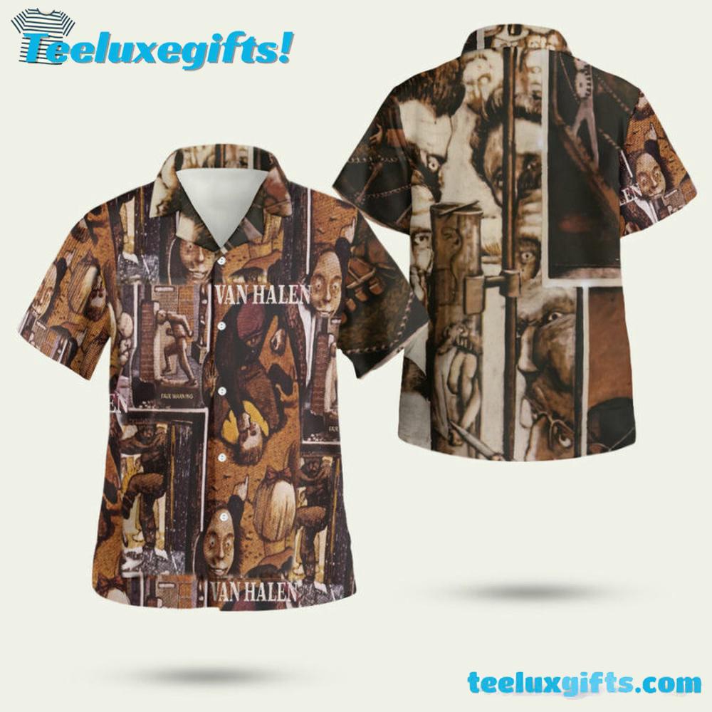 Van Halen Fair Warning Repeat Pattern Summer Hawaiian Shirt