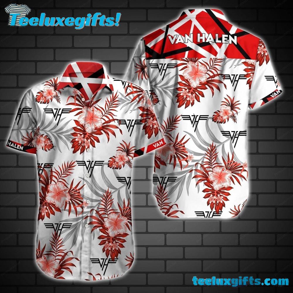 Van Halen Tropics Rock Band Summer Hawaiian Shirt