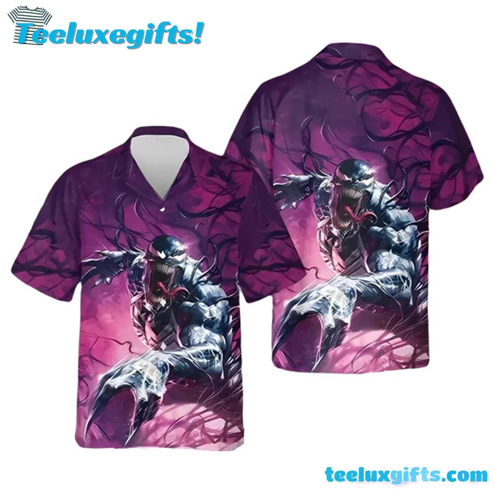 Venom Hawaii Shirt, Disney Venom Monster Character Graphic Hawaiian Shirt